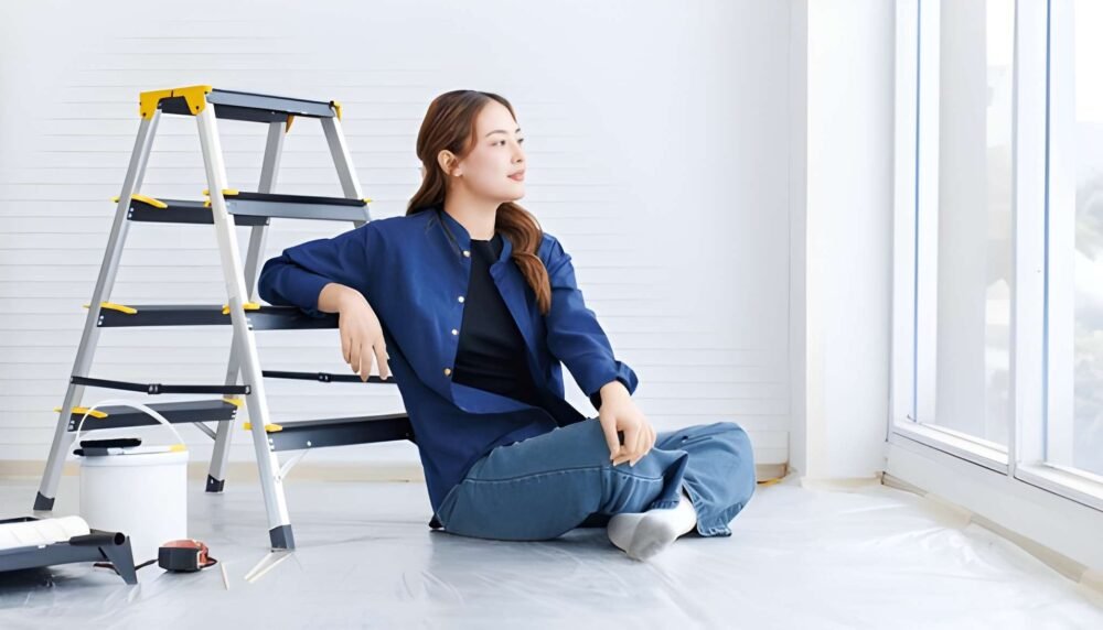 stainless steel library ladder